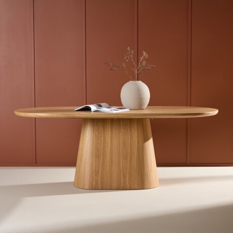 Nohr Ovale Eettafel 'Phong' MDF, 200 x 90cm, kleur Naturel