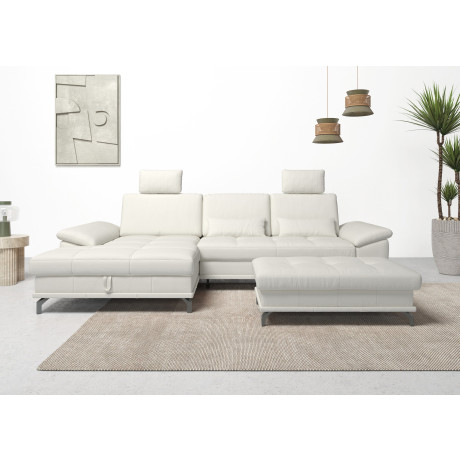 Places of Style Hoekbank Costello L-vorm, met zitdiepteverstelling, armleuningverstelling en