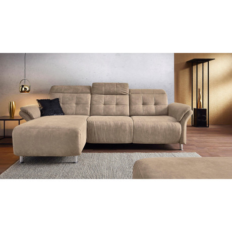 Places of Style Hoekbank Manhattan L-vorm bank met elektrische relaxfunctie, verstelbare armleuningen