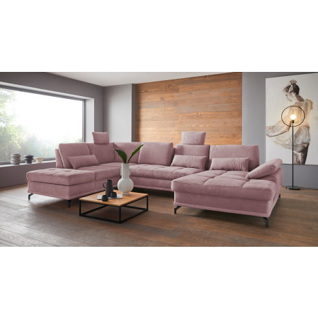 Places of Style Zithoek Costello U-vorm, met zitdiepteverstelling, armleuningverstelling en