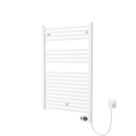 Plieger Elba Electrical Elektrische Designradiator - 94.2x50cm - met thermostaat - 500w - wit 1550006