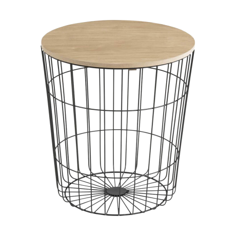 Rens bijzettafel zwart - Ø 34 x 39 cm