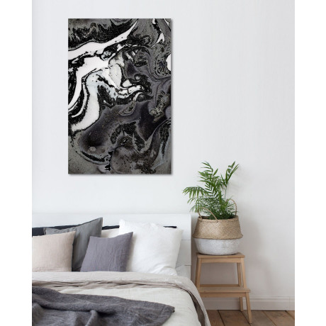 queence Artprint op acrylglas Abstracte kunst met glinster-effect