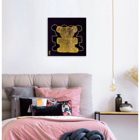 queence Artprint op linnen Bears III Premium canvasstof, handgemaakt in Duitsland (1 stuk)