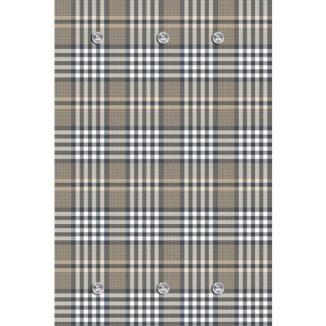 queence Kapstok Ruitpatroon met 6 haken, 80 x 120 cm