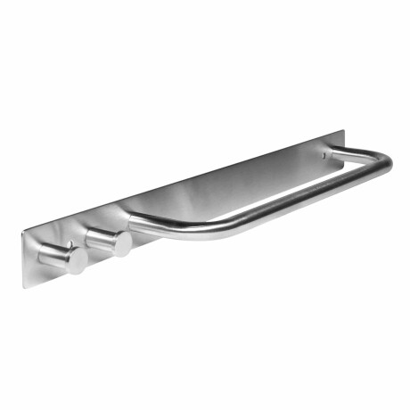 QUVIO Handdoekhouder met haken - RVS