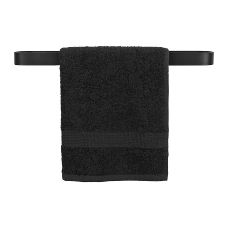 QUVIO Handdoekhouder met stang - 7 x 50 x 3 cm - Zwart