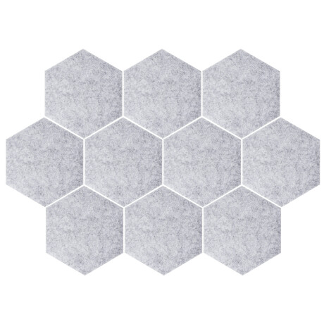 QUVIO Memobord - Hexagon Bulletin board - Set van 10 - Vilt