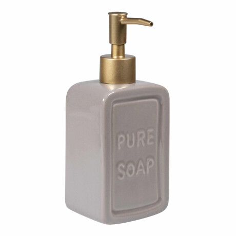 QUVIO Zeepdispenser - 470 ml - Grijs met goud