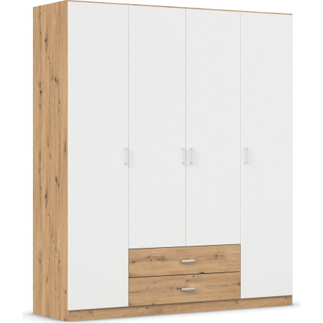 rauch Draaideurkast Kledingkast kast garderobe linnenkast GAMMA in 3 breedtes met 6 lades, in eenvoudig design topseller made in germany