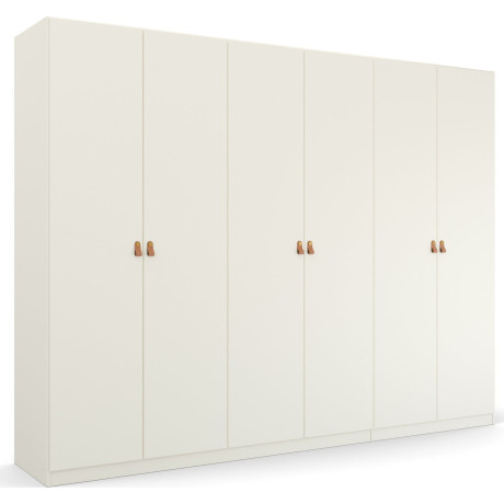 rauch Draaideurkast Homey by Quadra Spin met greeplussen van zacht, cognacbruin leer