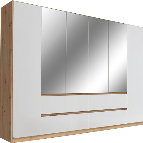 rauch Draaideurkast Kledingkast met spiegel garderobe MAINZ greeploos front met spiegel, buitendeuren met push-to-openfunctie