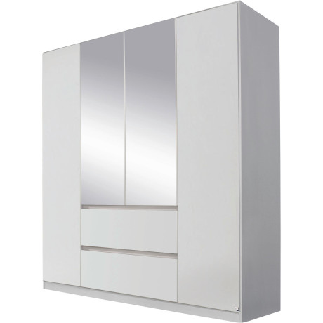 rauch Draaideurkast Kledingkast met spiegel garderobe MAINZ greeploos front met spiegel, buitendeuren met push-to-openfunctie