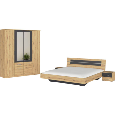 rauch Slaapkamerserie Compleet slaapkamer slaapkamer BURANO met kast in 3 breedtes(set)