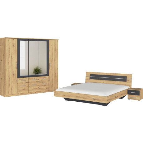 rauch Slaapkamerserie Compleet slaapkamer slaapkamer BURANO met kast in 3 breedtes(set)