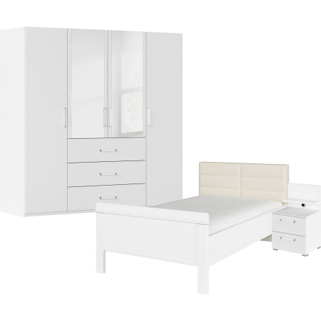 rauch Slaapkamerserie Compleet slaapkamer EVELYN Kast en bed in 2 breedtes, nachtkastje met paneel MADE IN GERMANY (set, 3-delig)