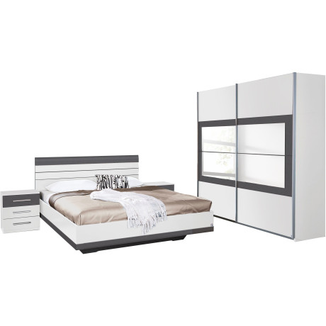 rauch Slaapkamerserie Tarragona Kast in 3 breedtes, bed in 2 breedtes, 2 nachttafels MADE IN GERMANY (set, 4-delig)