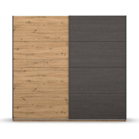 rauch Zweefdeurkast Apollon met frontpaneel in black oak