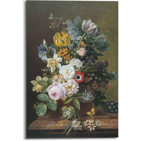 Reinders! Artprint stilleven met bloemen oude meester - bloemen - vlinder