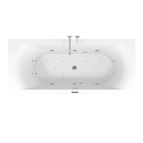 Riho Easypool 3.1 Lima whirlpoolbad rechts 180x80cm hydro 6+4+2 aero 10 colour speaker touch bediening inclusief poten en afvoer wit B052004005