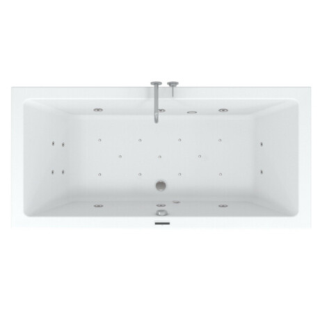 Riho Easypool 3.1 Lusso whirlpoolbad rechts 190x90cm hydro 6+4+2 aero 11 colour speaker touch bediening inclusief poten en afvoer wit B037004005