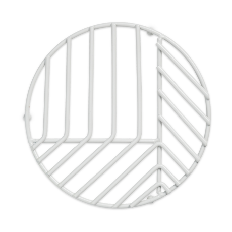 Riv metalen pannen onderzetter lichtgrijs - Ø 19 cm