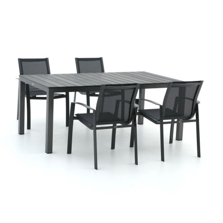 R&S Design Altea/Fidenza 183cm dining tuinset 5-delig stapelbaar - Laagste prijsgarantie!