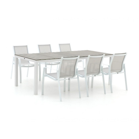 R&S Design Altea/Fidenza 220cm dining tuinset 7-delig stapelbaar - Laagste prijsgarantie!