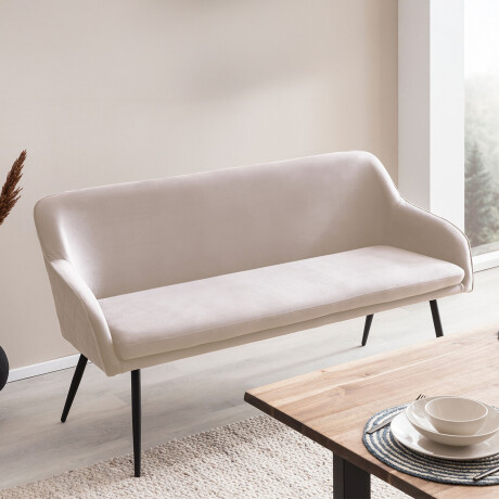 Artistiq Eetkamerbank 'Tynise' Velvet, kleur Crème