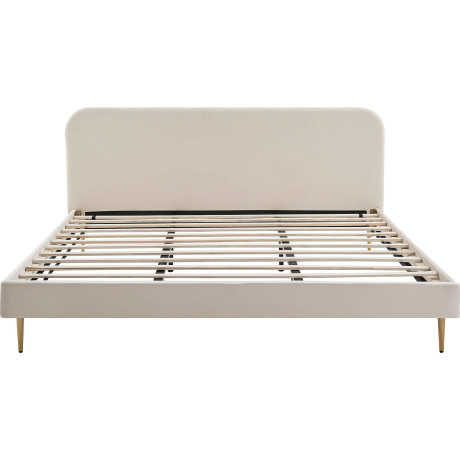 SalesFever Gestoffeerd bed Poten chroom goudkleur