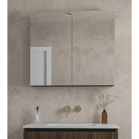 Saniclass Holz Base Spiegelkast - 80x70cm - donker eiken SW773980