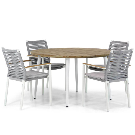 Santika Giovane/Montana 130 cm rond dining tuinset 5-delig