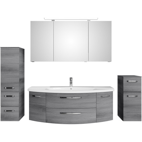 Saphir Badmeubelset Serie 4010 4-delig keramische wastafel met LED-spiegelkast (set)