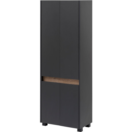 Schildmeyer Hoge kast Cosmo in verschiedenen Farben Breedte 57 cm, badkamerkast, lijst in moderne wildeiken-look