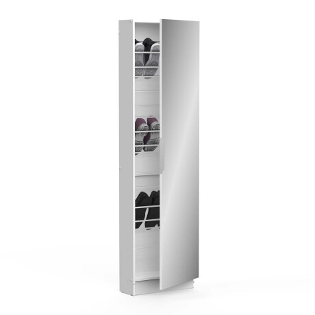 Schoenenkast Ibiza met spiegel wit