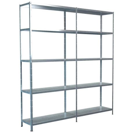 SCHULTE Regalwelt Stellingkast Montagesysteem basis- en aanbouwrek Metaal verzinkt, 2000x1800x350 mm, 10 planken