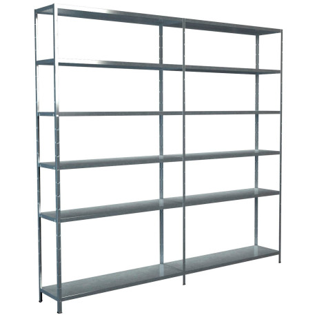 SCHULTE Regalwelt Stellingkast Montagesysteem basis- en aanbouwrek Metaal verzinkt, 2300x2400x350 mm, 12 planken
