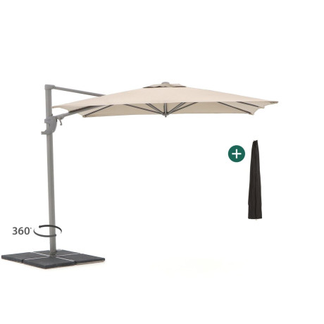 Shadowline Francisco zweefparasol 260x260cm - Laagste prijsgarantie!