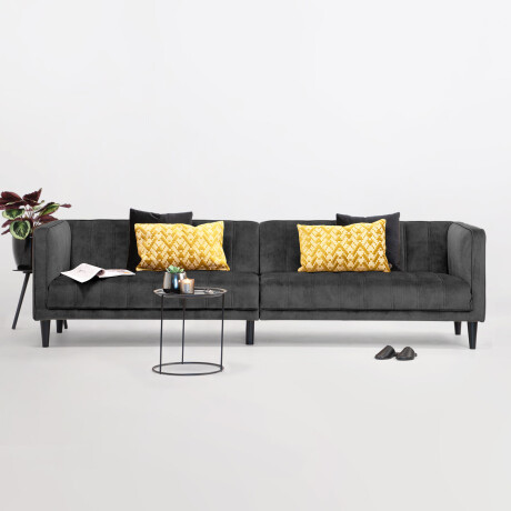 Sohome 5-zits Bank 'Alison' Velvet, kleur antraciet