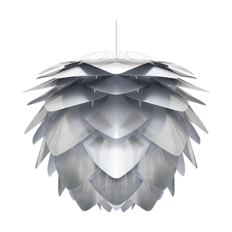 Silvia Medium hanglamp brushed steel - met koordset wit - Ø 50 cm