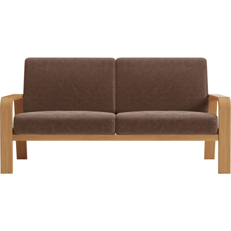 sit&more 2,5-zitsbank Kolding Armleuningen van eikenkleurig beukenhout, verschillende bekledingen en kleuren