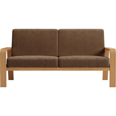 sit&more 2,5-zitsbank Kolding Armleuningen van eikenkleurig beukenhout, verschillende bekledingen en kleuren