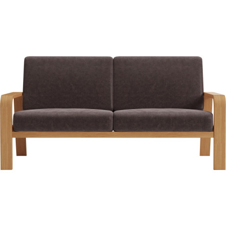 sit&more 2,5-zitsbank Kolding Armleuningen van eikenkleurig beukenhout, verschillende bekledingen en kleuren