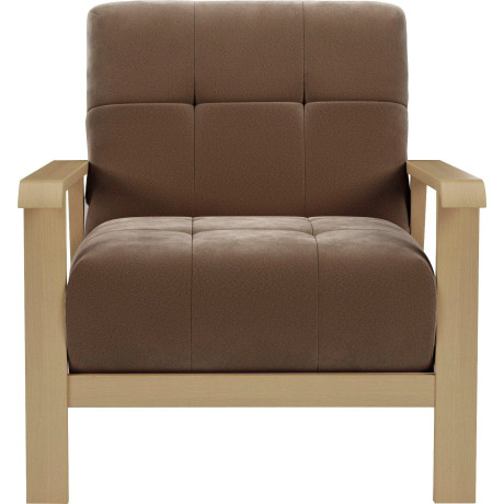 sit&more Fauteuil Billund Armleuningen van natuurlijk beukenhout, verschillende bekledingen en kleuren