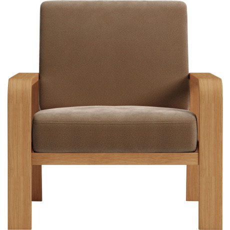 sit&more Fauteuil Kolding Armleuningen van eikenkleurig beukenhout, verschillende bekledingen en kleuren
