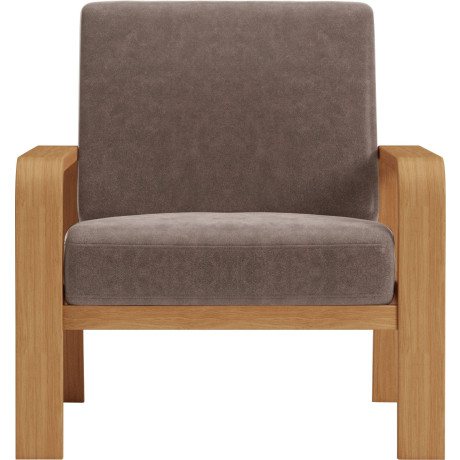 sit&more Fauteuil Kolding Armleuningen van eikenkleurig beukenhout, verschillende bekledingen en kleuren