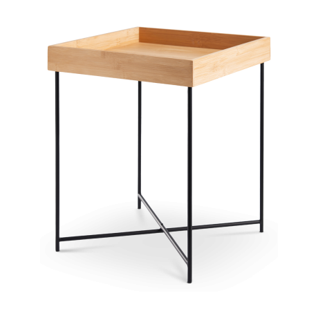 Soof houten bijzettafel bamboe - 40 x 40 cm