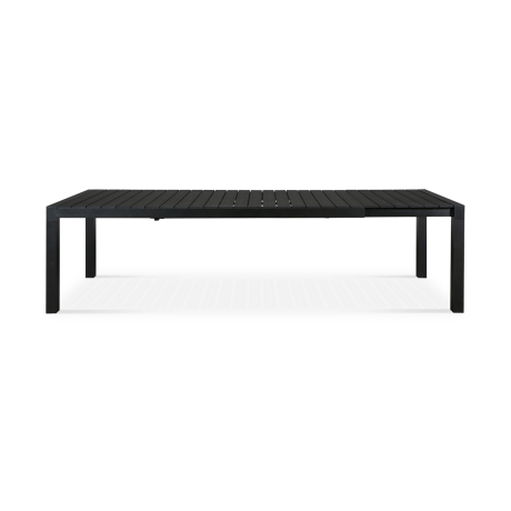 Stef tuintafel zwart - verlengbaar - 205 x 100 cm
