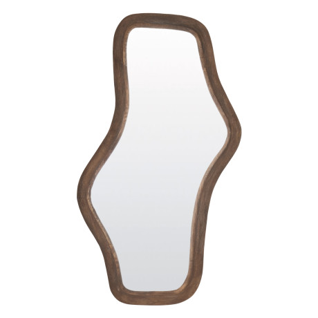 Light & Living Organische Spiegel 'Celano' Mangohout, 80 x 44cm, kleur Donkerbruin