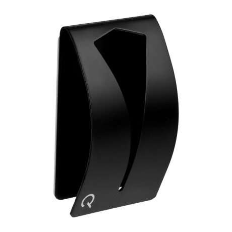 QUVIO Handdoekhouder met plakstrip - RVS - Zwart
